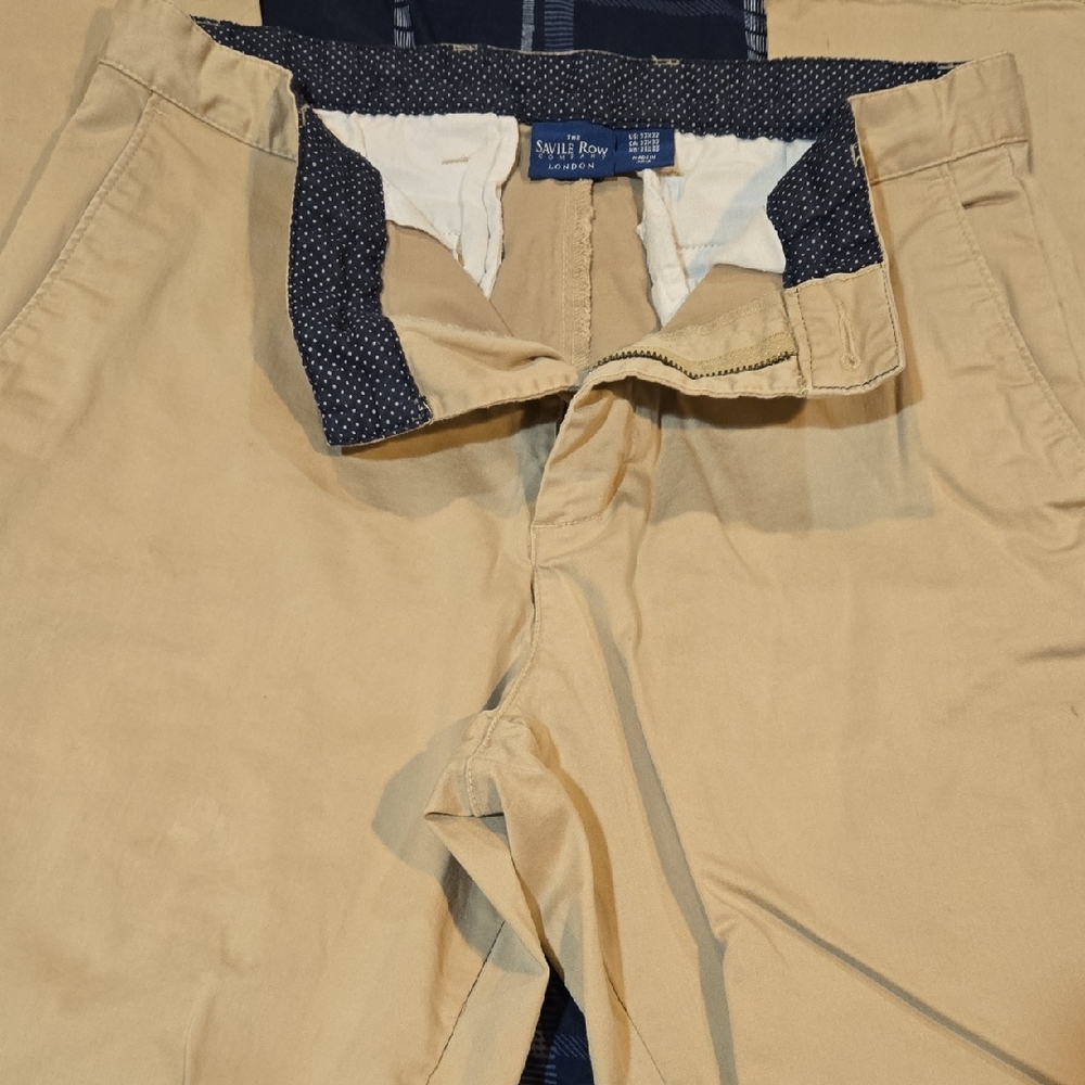 Men's Tan Chinos by Savile Row Company 32x32